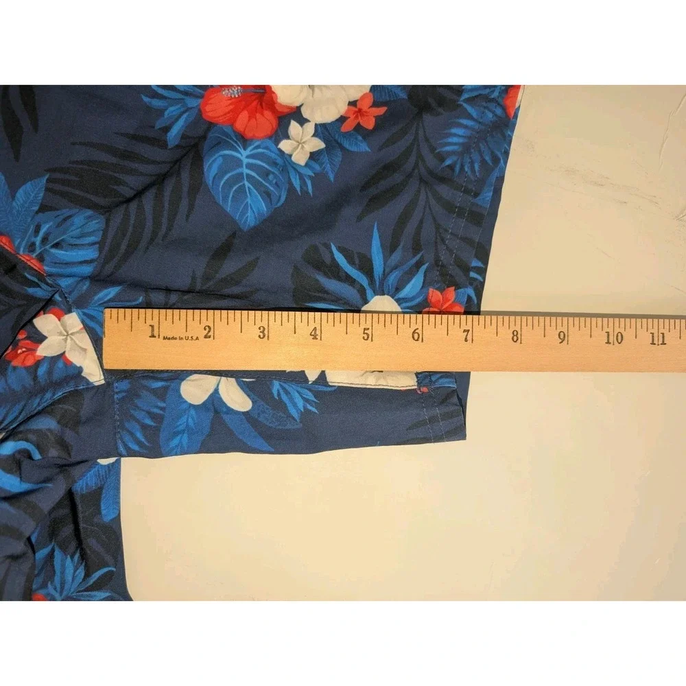 Quicksilver Shorts Mens L Blue Swimwear Lined Elastic Waist Beach Floral